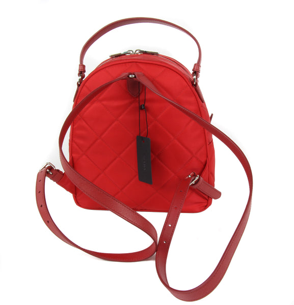 NEW PRADA Zaino Quilted Nylon Backpack Bag, Red