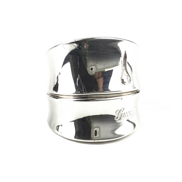 NEW/AUTHENTIC GUCCI 272643 Sterling Silver Bamboo Ring