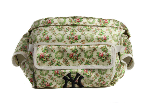 NEW GUCCI 536842 NY Yankees Patch Satin Silk Floral Belt Bag Convertible Backpack