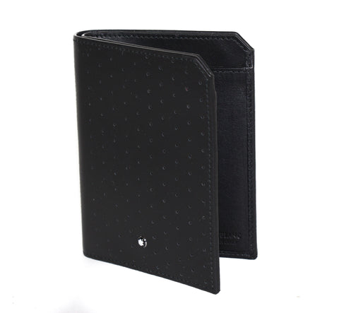 NEW MONTBLANC Urban Racing Spirit Perforated Leather Vertical Wallet, Black
