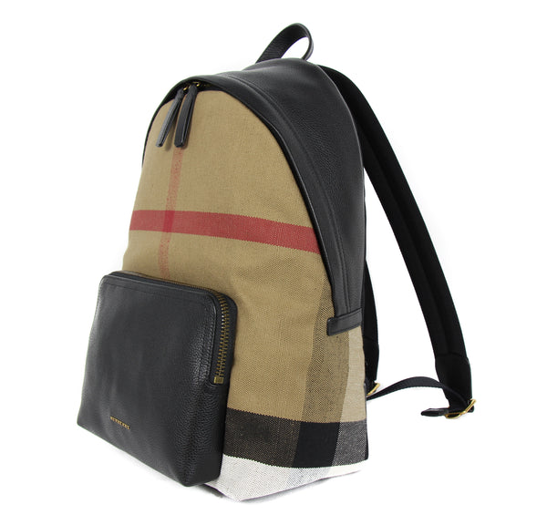 NEW BURBERRY Canvas Check Abbey Dale Simple Backpack