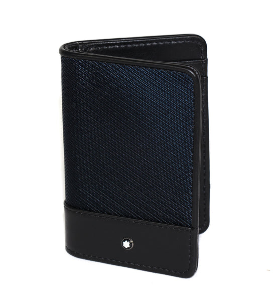 NEW MONTBLANC Nightflight Credit Card Holder Wallet, Blue