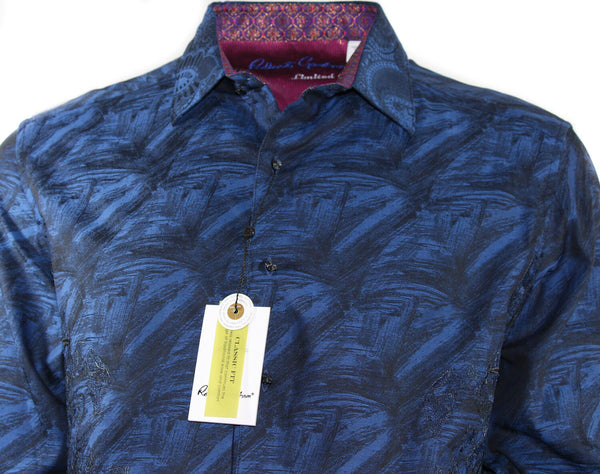 NWT ROBERT GRAHAM Men's Classic Fit Limited Edition The Rati Cotton Shirt, Sz L